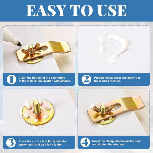 Set undermount sink - sink, clips
